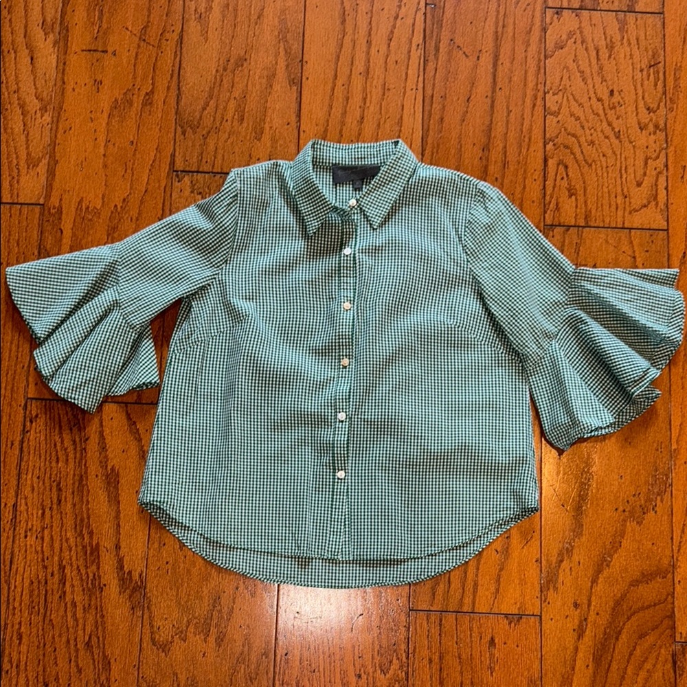 Ao cute- perfect- never worn! Crisp and cool XS "Sunday in Brooklyn" blouse